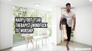 Terapeuta de medo de pés peludos foda-se para adorar