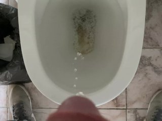 solo male, man pissing, public toilet, 60fps
