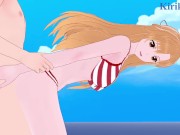 Preview 5 of Asuna (Asuna Yuuki) and I have intense sex on the beach. - Sword Art Online Hentai