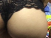 Preview 1 of My Neighbor slut gets horny sucking my cock while we watch Netflix - Amateur Nora Milf - Andy Z 94