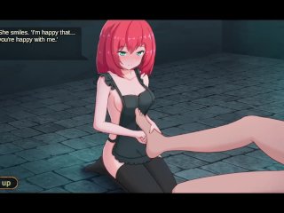 game hentai, uncensored hentai, foot, red head