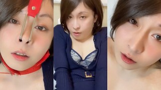 アナル、ディルド、オナニー、射精、ごっくん、鼻フック、女装