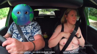 Stepson Drives Stepmother Home And Warns Her To Keep His Eyes On The Road Or She Will Suck His Cock