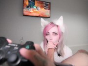 Preview 4 of Bitch fucks my dick while I play Genshin Impact - pinkloving 💖