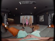 Preview 5 of VR Bangers Stepmommy's Creampie blonde foursome VR Porn