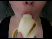 Preview 5 of Teen Deepthroating a Banana