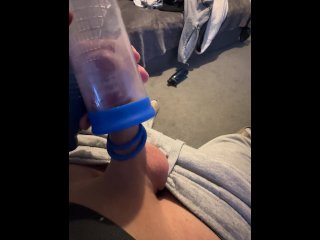 dick pump, vertical video, toys, solo male