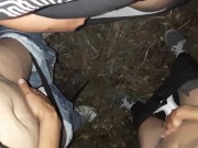 Preview 6 of Three girlfriends in a dark forest masturbate loudly and cum - Lesbian_illusion