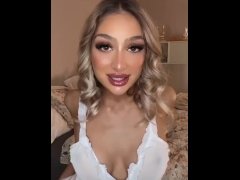 HORNY TINY GIRL SHOWS BIG TITS AND STRIPTEASES FULLY NAKED HOT