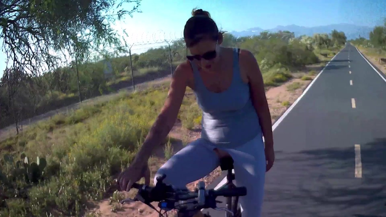 Bike a path with crotchless tights.