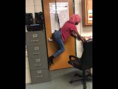 Femboy Hanging Wedgie In Office