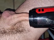 Preview 4 of Huge morning cumshot! This machine devours my cock and I cum so hard everywhere