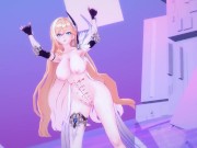 Preview 5 of Durandal Honkai Impact 3rd Nude Dancing Hentai Thumbs Up Blonde Girl Big Boobs MMD 3D