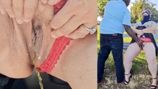 Guy approached me at the park and wanted to play with my pussy - big ass bbw ssbbw peeing pussy