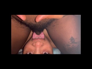 Hairy Pussy Rides GF Face
