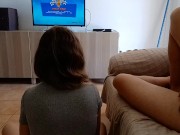 Preview 2 of I secretly urinate on my girlfriend while she plays the console (First part)