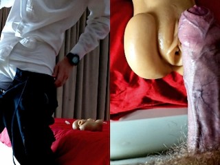 Wideo, Filmy, Scena, Strzelanie: Straight invited an imaginary girl home and fucked her with his big dick! w Kategoria (Faceci solo)