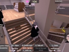 Female Exhibitionist Caught Masturbating in Store (Eroge)