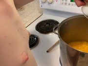 Preview 5 of Perfect Tiny Boobs Chef Makes Homemade Jam! Naked in the Kitchen Episode 63