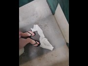 Preview 5 of Pissing all over park bathroom