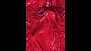 Miss Fetilicious Morning masturbation in full latex