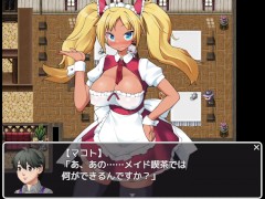 【アニメーションエロゲー実況(体験版)】メイド喫茶で働くリンダの童貞ショタ調教！ 金髪爆乳黒ギャルメイドにキスしながらの中出しセックスで筆おろししてもらい・・（モーションRPG同人エロゲー henta 3/16