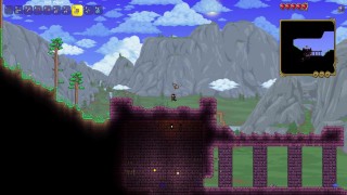 TERRARIA#3-左側を探索し、ポッツを壊す