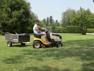 Busty Tattooed Chick Harmony Reigns Distracts The Gardener Into Outdoor Quickie screenshot number 0