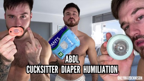 ABDL - cucksitter diaper humiliation