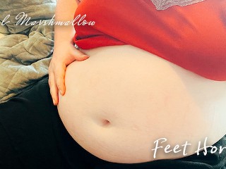 SUPER FAT TRANS Gorgeous little Feet, Moisturize Feet Play, HUGE Belly, & Jerkoff!
