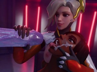 Futa Widow x Pharah and Mercy (VA/SFX by Andrastae, PixieWillow & KaliethVA) taker pov