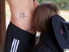 Turkish Fake Taxi - Uber driver fucked the customer in forest public