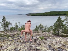 Секс секс на камнях, красивая девушка на природе - Screenshot 16 of 16 - Outdoor Sex