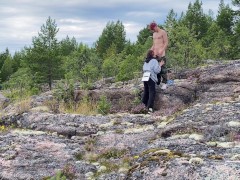 Секс секс на камнях, красивая девушка на природе - Screenshot 4 of 16 - Short Hair