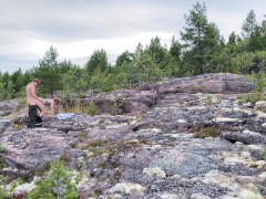 Секс секс на камнях, красивая девушка на природе - Screenshot 9 of 16 - Short Hair