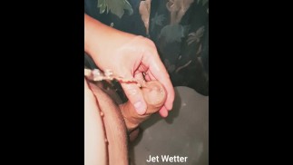 (M) Zeitlupen-Pinkelspiel unter der Dusche - Vorhaut und Selbstpisse