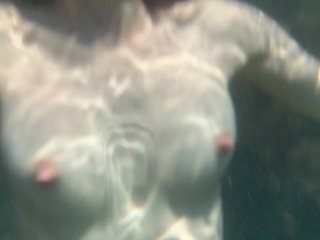 russian, naked in public, petite, underwater