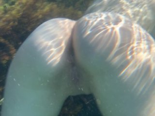 close up, underwater, butt, natural tits