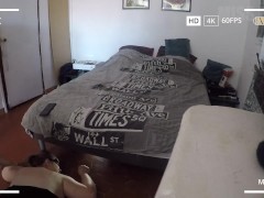 Under the bed, you watch your wife being fucked and covered in cum