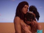Preview 4 of Lesbian kissing and scissoring