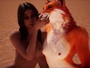 Preview 2 of Furry fox lesbian fingering and scissoring