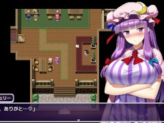 【#03 東方エロゲー(体験版)実況】魔力を失ったパチュリーが体を売って働くお話 温泉で爆乳おっぱい揉み吸いされまくり仁王立ちフェラで口内射精されてしまい(爆乳パチュリー・ノーレッジ同人エロゲー - Screenshot 16 of 16 - Hentai Anime