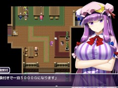 【#03 東方エロゲー(体験版)実況】魔力を失ったパチュリーが体を売って働くお話 温泉で爆乳おっぱい揉み吸いされまくり仁王立ちフェラで口内射精されてしまい(爆乳パチュリー・ノーレッジ同人エロゲー - Screenshot 4 of 16 - Hentai