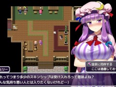 【#03 東方エロゲー(体験版)実況】魔力を失ったパチュリーが体を売って働くお話 温泉で爆乳おっぱい揉み吸いされまくり仁王立ちフェラで口内射精されてしまい(爆乳パチュリー・ノーレッジ同人エロゲー - Screenshot 5 of 16 - エロゲー