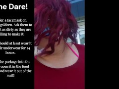Trans Wears Thong as Facemask in Public Mall!