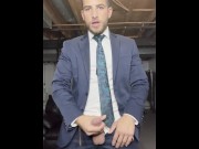 Preview 6 of Christian Styles Jerking A Huge Load In Suit