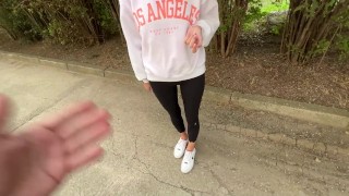 REAL RISKY STREET HOT SOCK FOOTJOB WITH UNKNOWN GIRL FOR MONEY