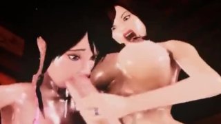 Futa Futanari Anal and Deepthroat Huge Cumshots 3D Hentai