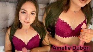Ma copine aime se masturber ma bite - Sperme sur les seins