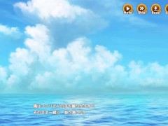 【#07 ハーレム島へようこそ！(体験版)実況】チヨの爆乳おっぱい揉んでセルフパイズリからの胸射、さらに顔射してしまい・・・(巨乳ハーレムシミュレーション同人エロゲー) - Screenshot 15 of 16 - Hentai Game